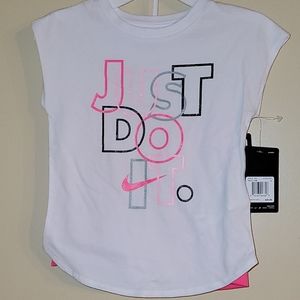 NWT NIKE JUST DO IT KIDS SHIRT AND SHORTS TWO PIEC